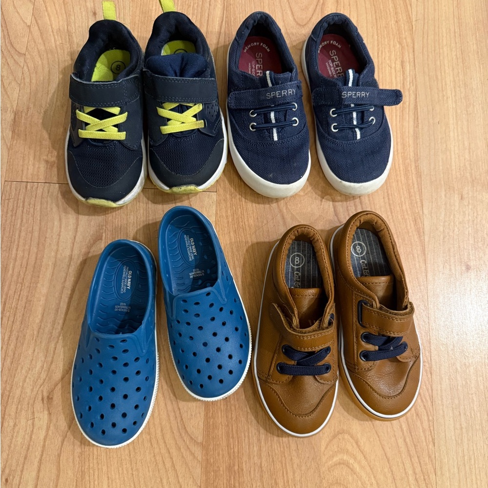 Toddler Boys Shoe Bundle — Sizes 8 & 9, Excellent Condition